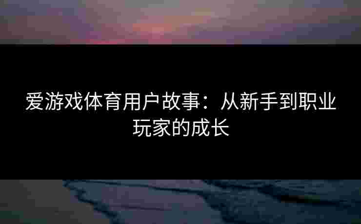 爱游戏体育用户故事：从新手到职业玩家的成长