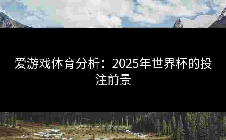 爱游戏体育分析：2025年世界杯的投注前景