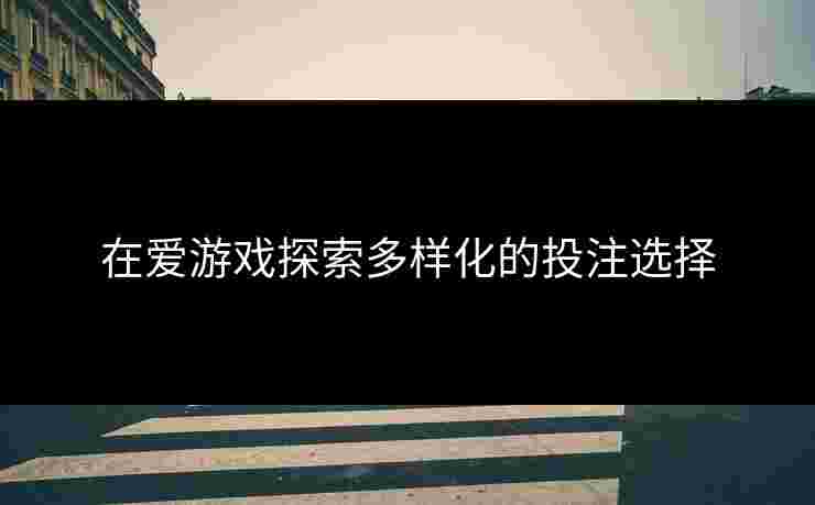 在爱游戏探索多样化的投注选择