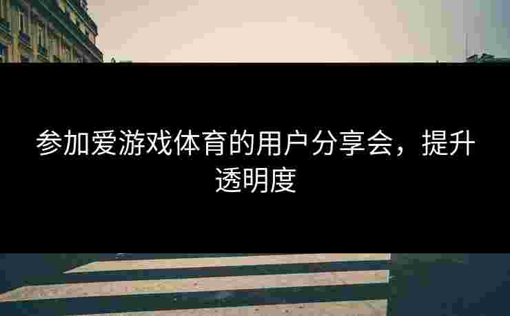 参加爱游戏体育的用户分享会，提升透明度