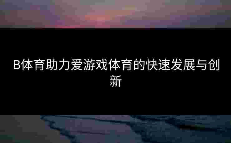 B体育助力爱游戏体育的快速发展与创新